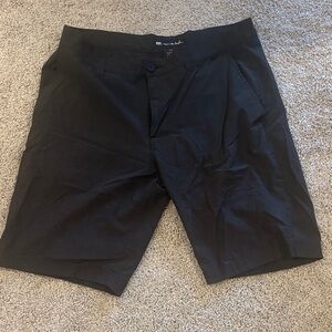 Travis Mathew Black Flat Front Shorts